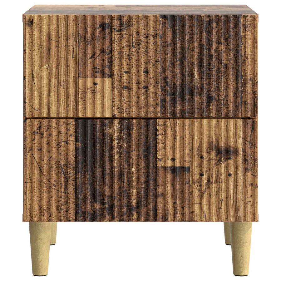 Nachtkastje 2 pcs Oud hout 43 x 34,5 x 48 cm Bewerkt hout
