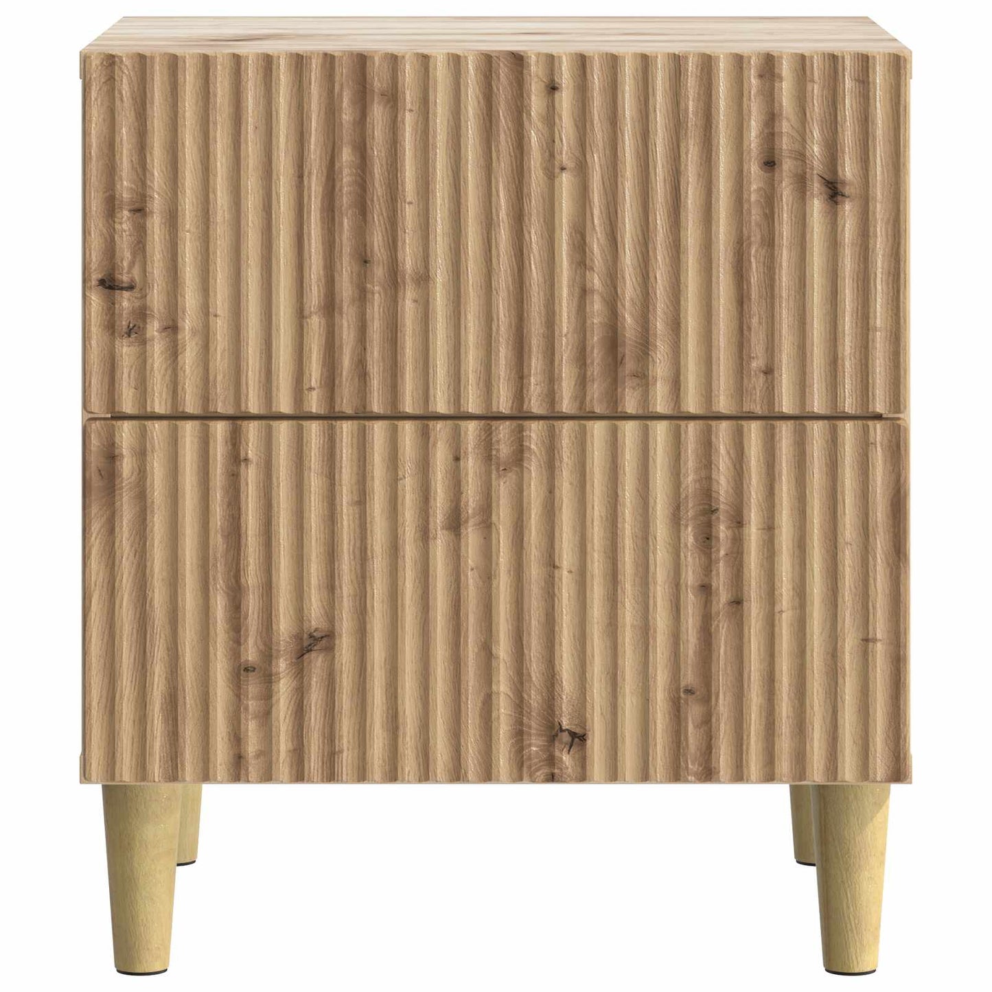 Nachtkastje Artisanaal eiken 43 x 34,5 x 48 cm Bewerkt hout