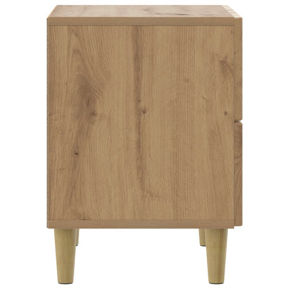 Nachtkastje Artisanaal eiken 43 x 34,5 x 48 cm Bewerkt hout
