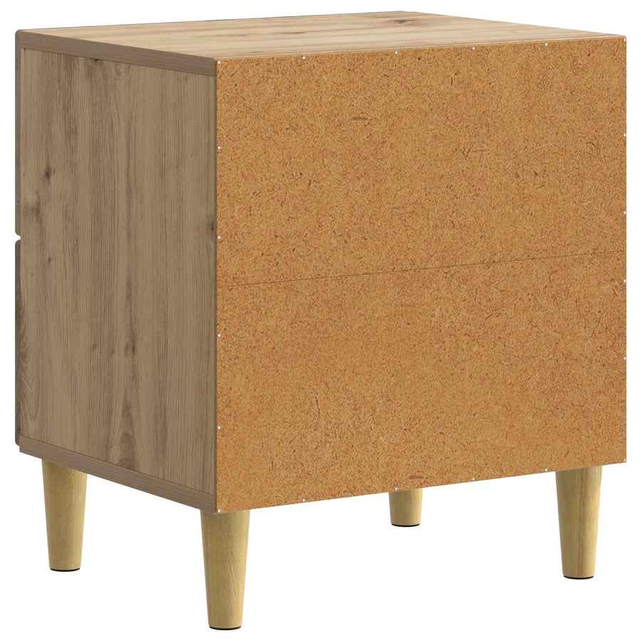 Nachtkastje met lade 2 pcs Artisanaal eiken 43 x 34,5 x 48 cm