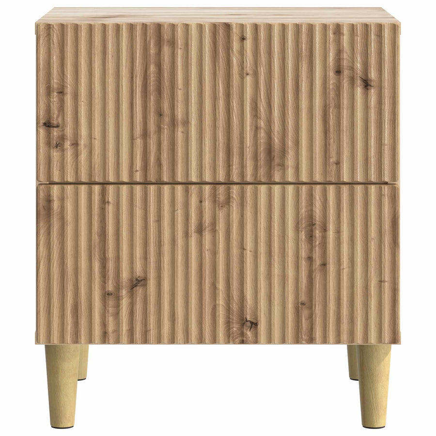 Nachtkastje met lade 2 pcs Artisanaal eiken 43 x 34,5 x 48 cm