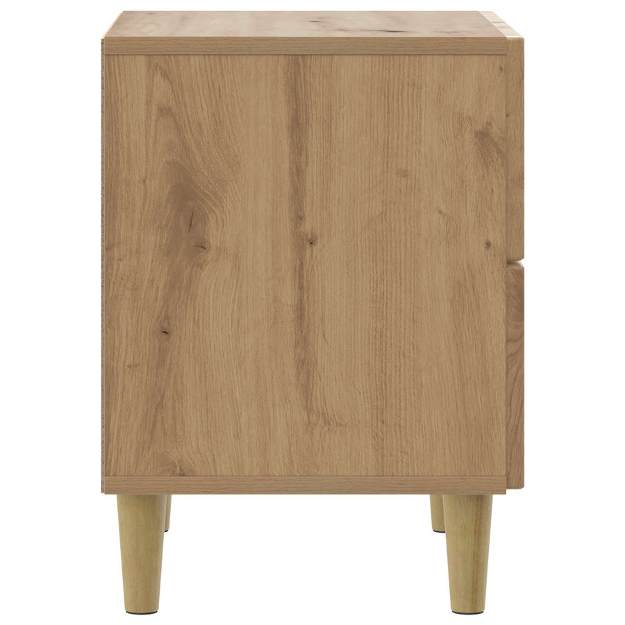Nachtkastje met lade 2 pcs Artisanaal eiken 43 x 34,5 x 48 cm