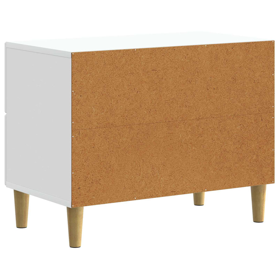 Nachtkastje met lade Wit 62 x 34,5 x 48 cm Bewerkt hout