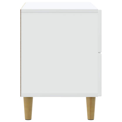 Nachtkastje met lade Wit 62 x 34,5 x 48 cm Bewerkt hout