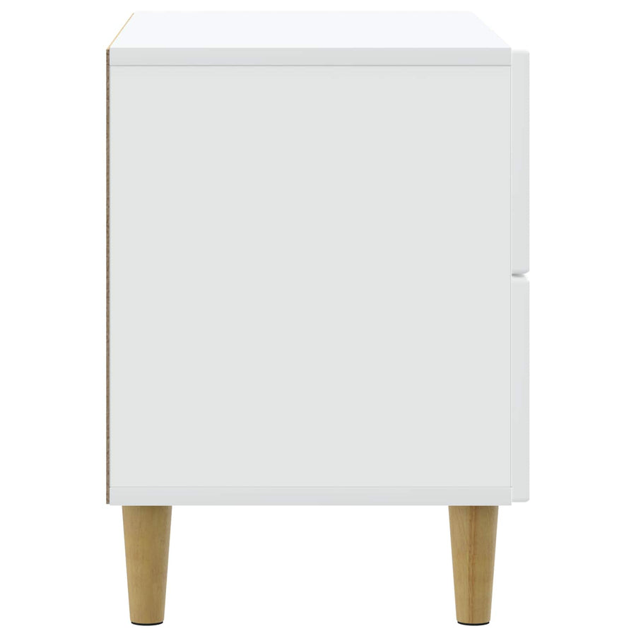 Nachtkastje met lade Wit 62 x 34,5 x 48 cm Bewerkt hout