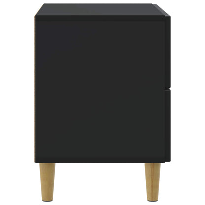 Nachtkastje met lade Zwart 62 x 34,5 x 48 cm Bewerkt hout