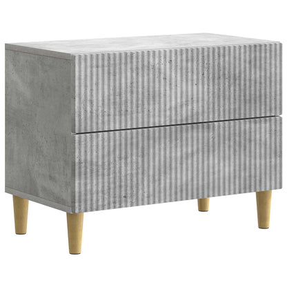 Nachtkastje met lade Betongrijs 62 x 34,5 x 48 cm Bewerkt hout
