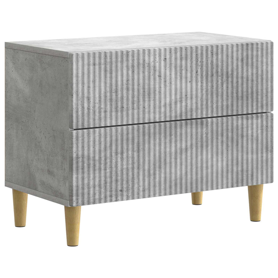 Nachtkastje met lade Betongrijs 62 x 34,5 x 48 cm Bewerkt hout