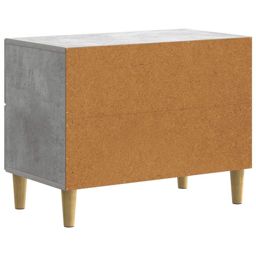 Nachtkastje met lade Betongrijs 62 x 34,5 x 48 cm Bewerkt hout