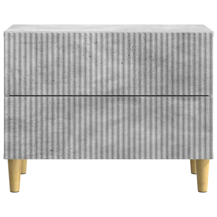 Nachtkastje met lade Betongrijs 62 x 34,5 x 48 cm Bewerkt hout