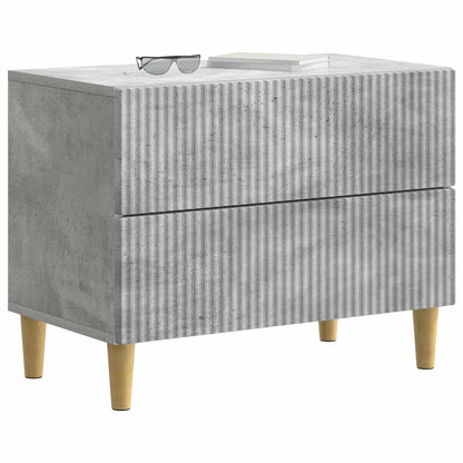 Nachtkastje met lade Betongrijs 62 x 34,5 x 48 cm Bewerkt hout