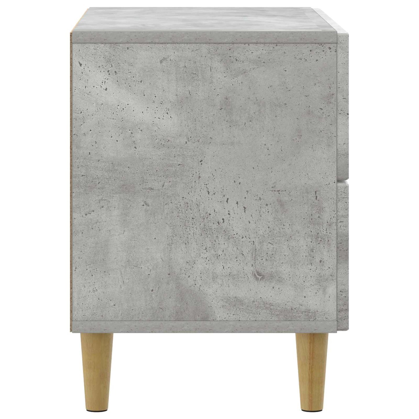 Nachtkastje met lade Betongrijs 62 x 34,5 x 48 cm Bewerkt hout