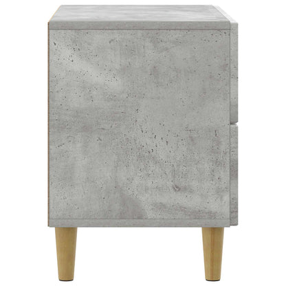 Nachtkastje met lade Betongrijs 62 x 34,5 x 48 cm Bewerkt hout