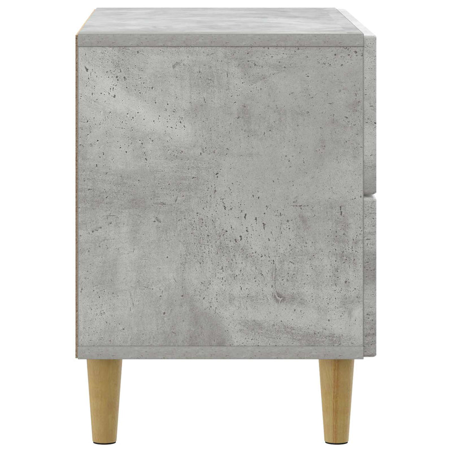 Nachtkastje met lade Betongrijs 62 x 34,5 x 48 cm Bewerkt hout