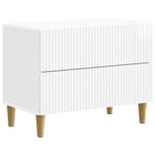 Bedside Table High Gloss White 62 x 34.5 x 48 cm Engineered Wood