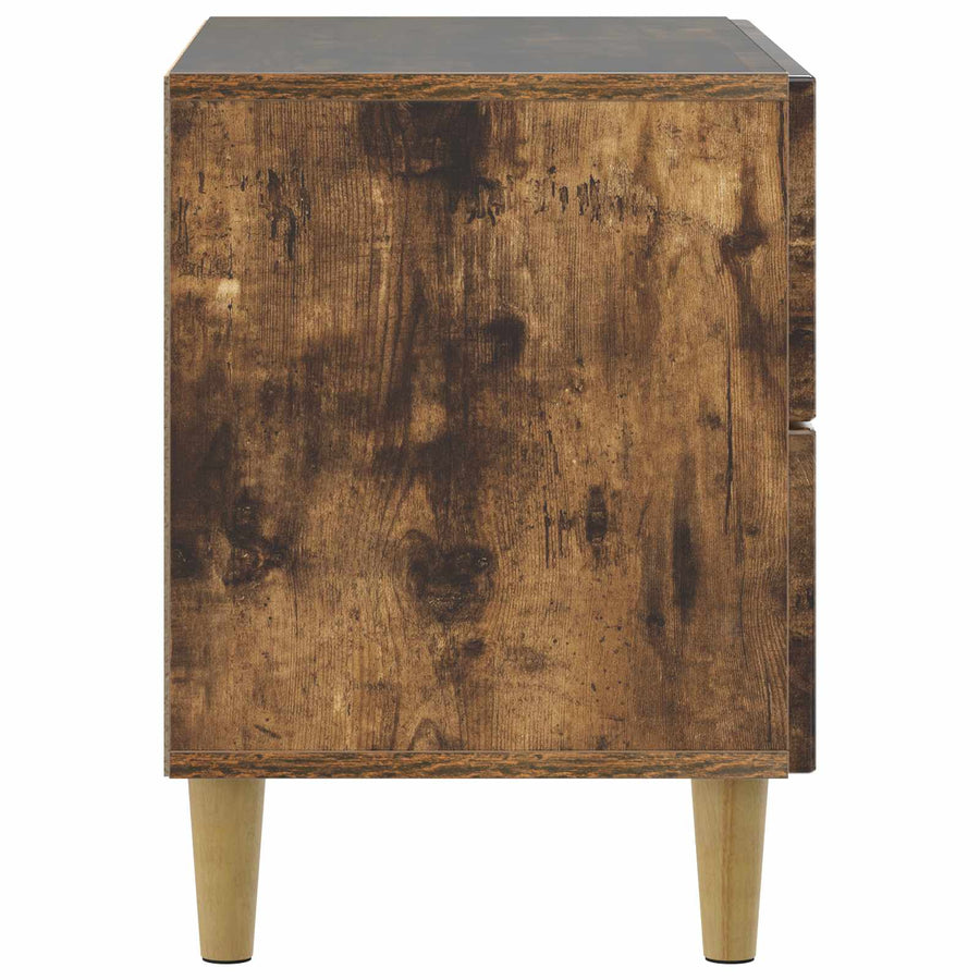 Nachtkastje Gerookt eiken 62 x 34,5 x 48 cm Bewerkt hout