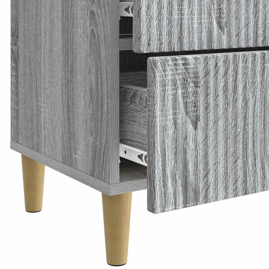 Nachtkastje Grijs sonoma 62 x 34,5 x 48 cm Bewerkt hout