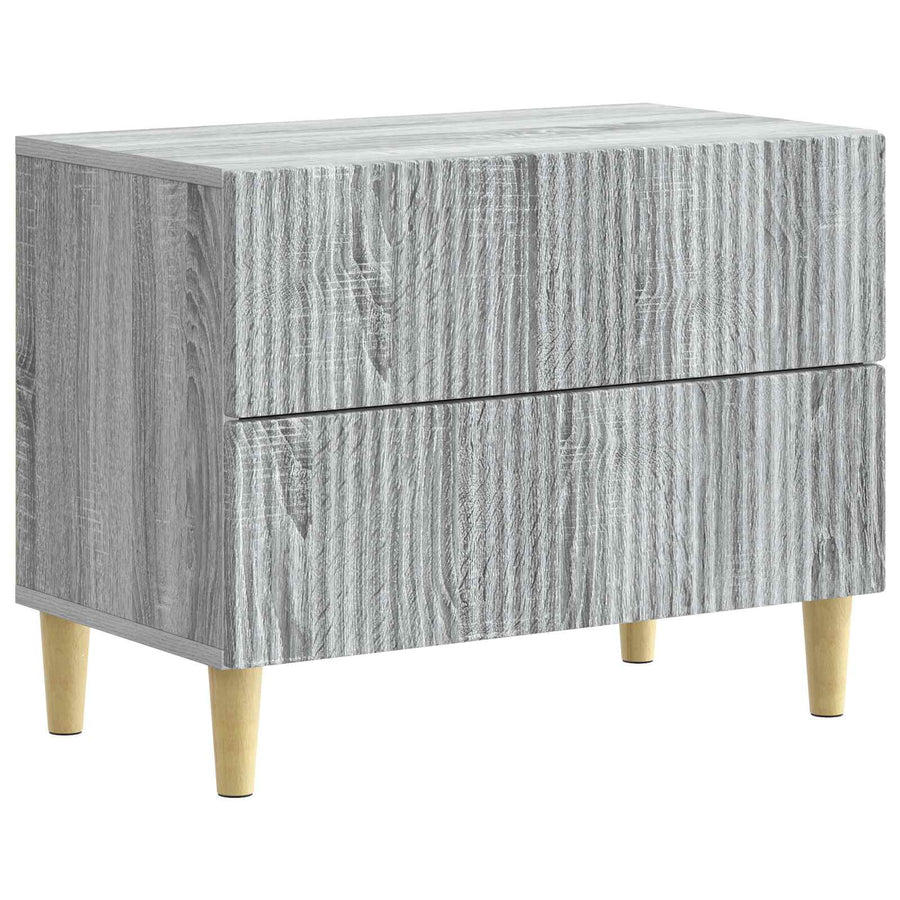 Nachtkastje Grijs sonoma 62 x 34,5 x 48 cm Bewerkt hout