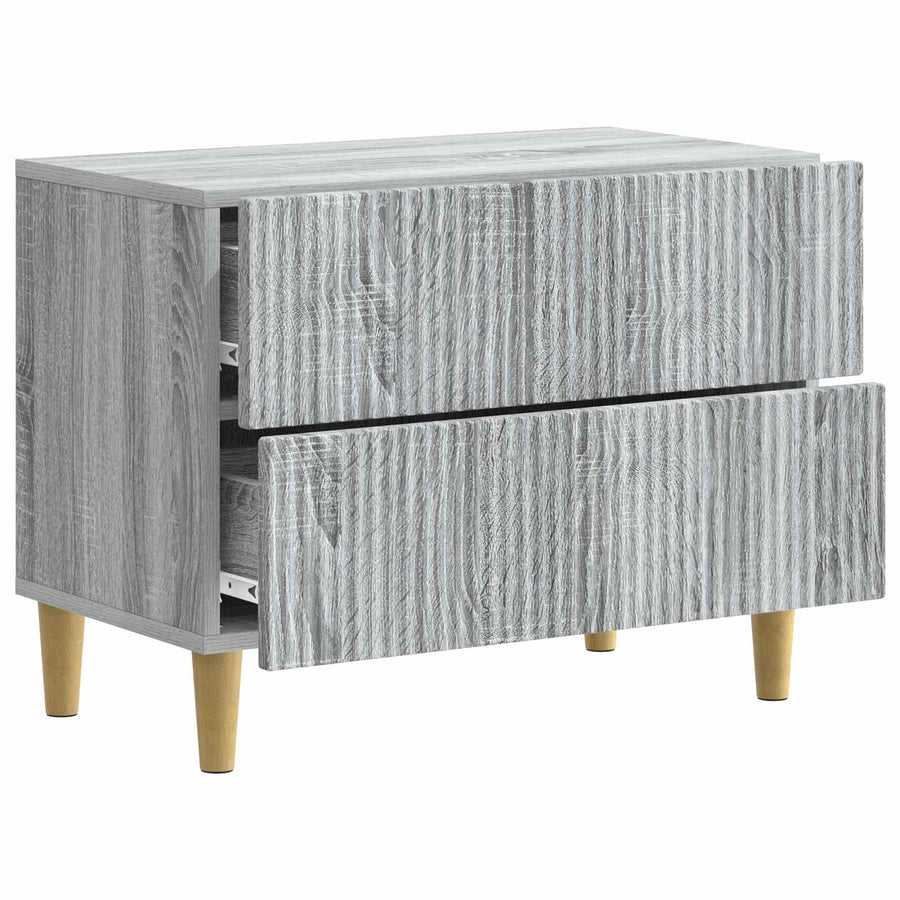 Nachtkastje Grijs sonoma 62 x 34,5 x 48 cm Bewerkt hout