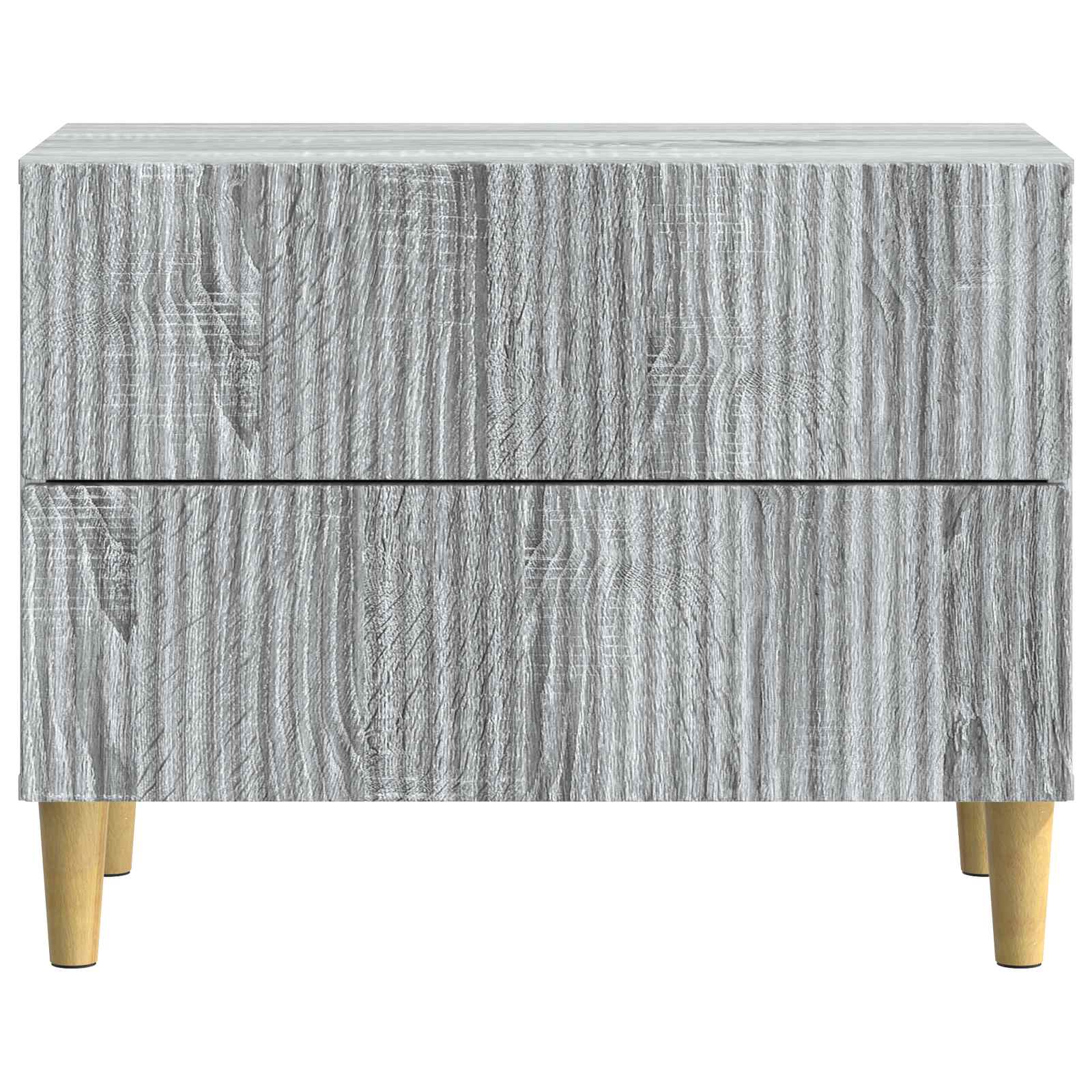 Nachtkastje Grijs sonoma 62 x 34,5 x 48 cm Bewerkt hout