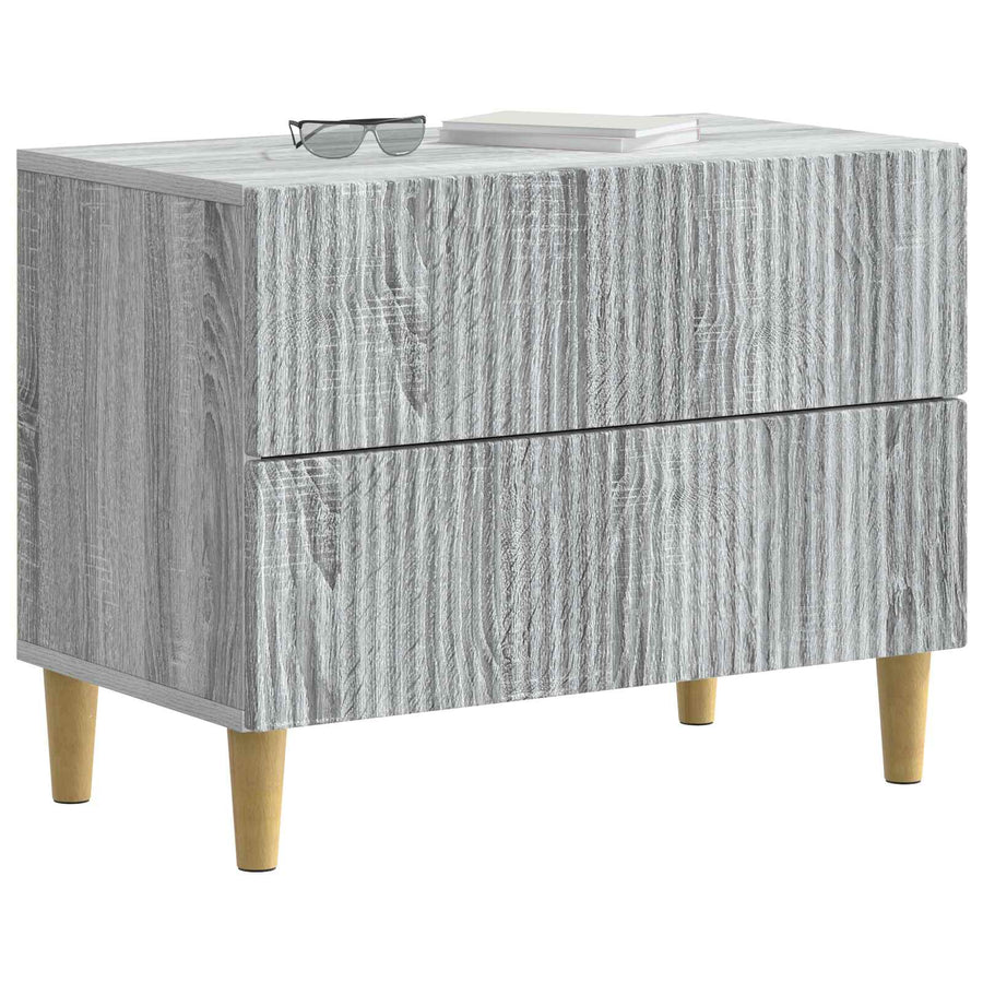 Nachtkastje Grijs sonoma 62 x 34,5 x 48 cm Bewerkt hout