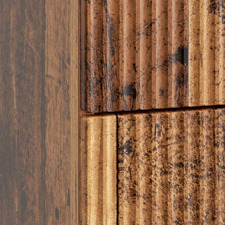 Nachtkastje met lade Oud hout 62 x 34,5 x 48 cm Bewerkt hout