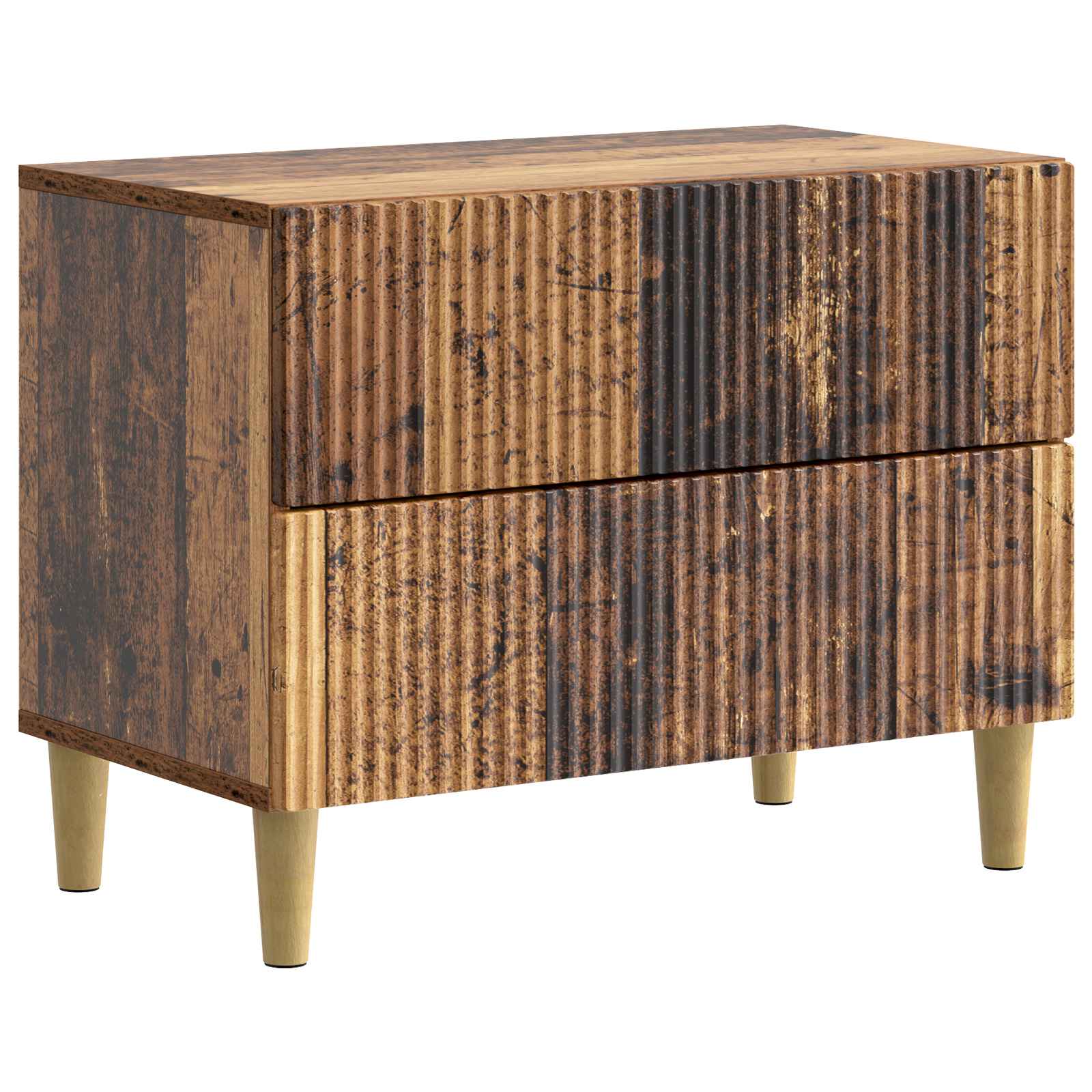 Nachtkastje met lade Oud hout 62 x 34,5 x 48 cm Bewerkt hout
