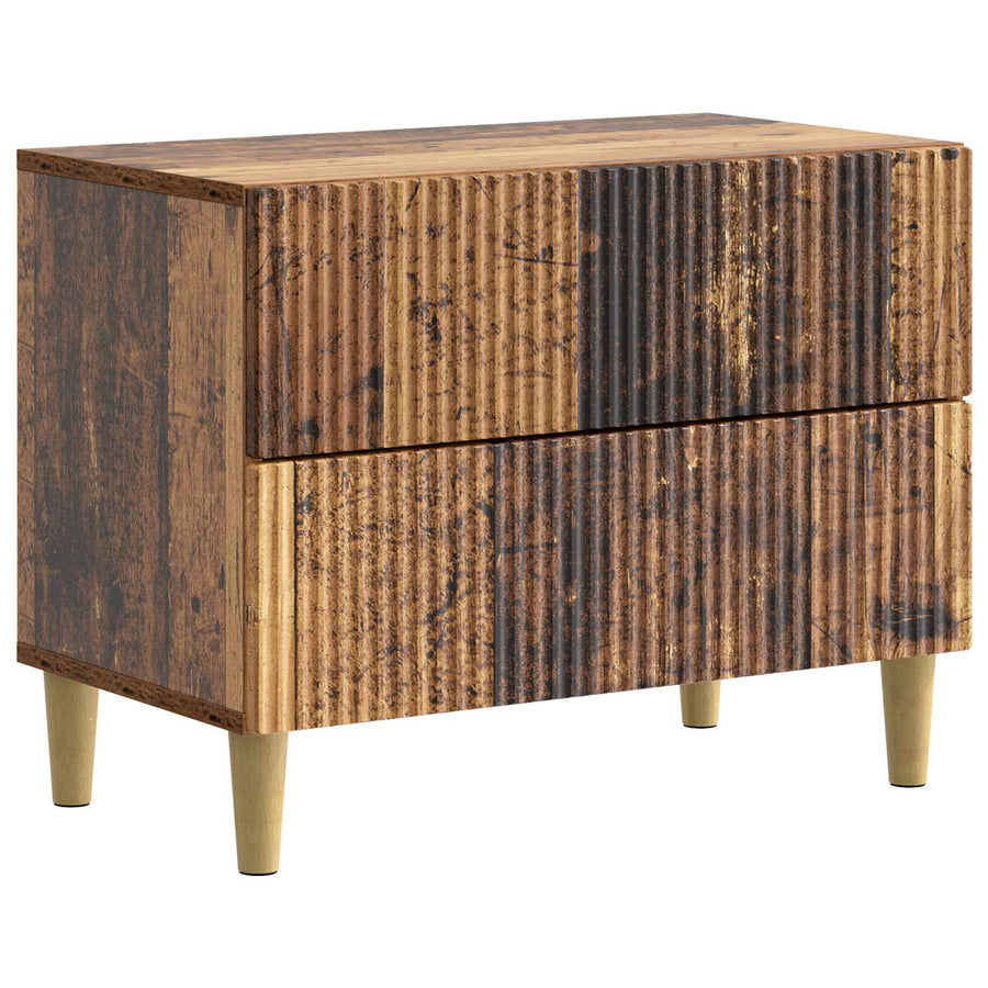 Nachtkastje met lade Oud hout 62 x 34,5 x 48 cm Bewerkt hout