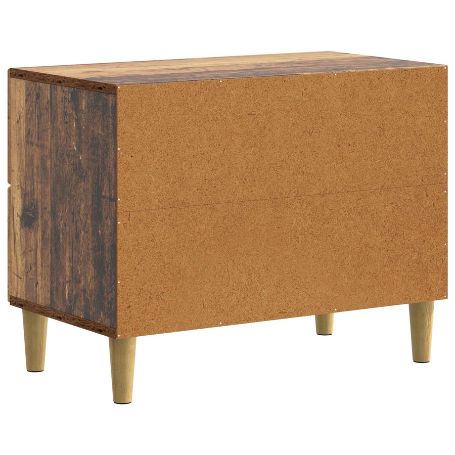 Nachtkastje met lade Oud hout 62 x 34,5 x 48 cm Bewerkt hout