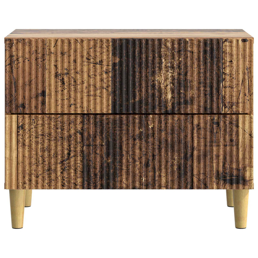 Nachtkastje met lade Oud hout 62 x 34,5 x 48 cm Bewerkt hout