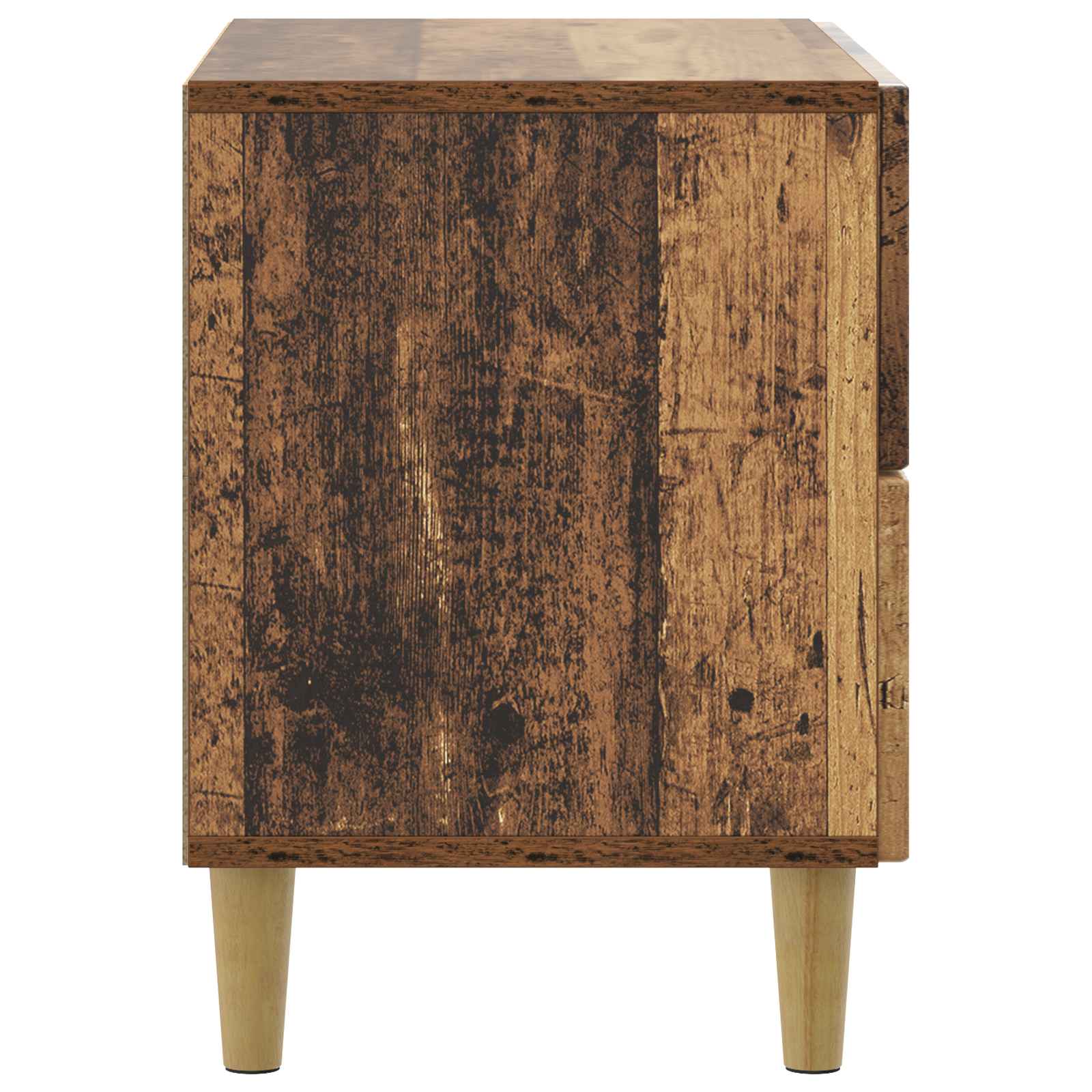 Nachtkastje met lade Oud hout 62 x 34,5 x 48 cm Bewerkt hout