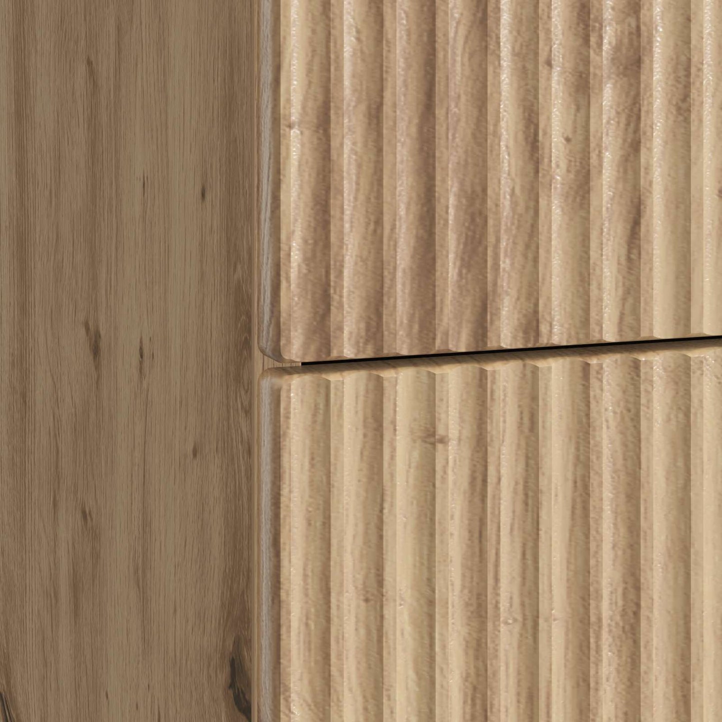 Nachtkastje Artisanaal eiken 62 x 34,5 x 48 cm Bewerkt hout