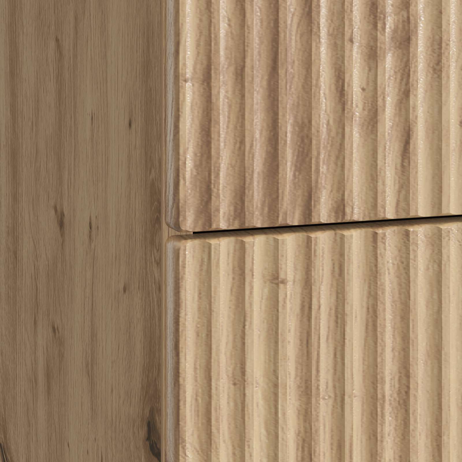 Nachtkastje Artisanaal eiken 62 x 34,5 x 48 cm Bewerkt hout