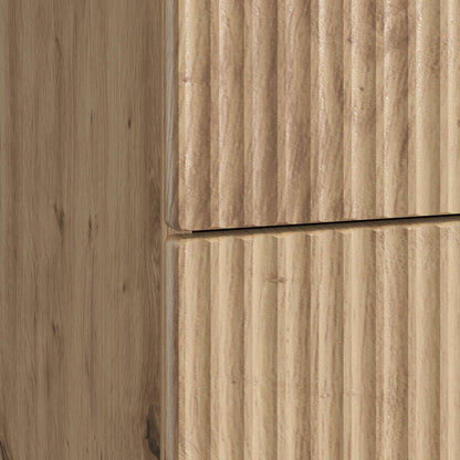 Nachtkastje Artisanaal eiken 62 x 34,5 x 48 cm Bewerkt hout