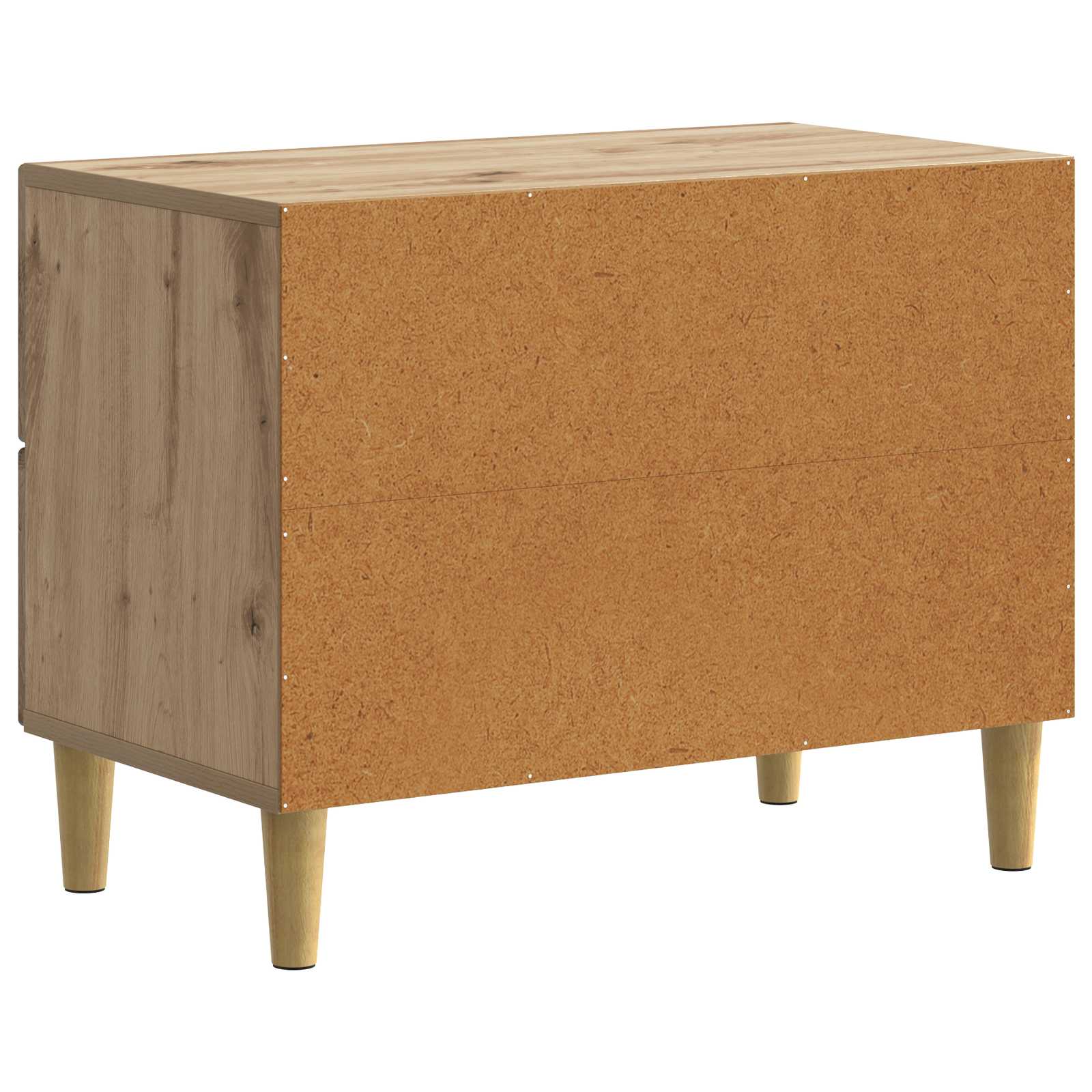 Nachtkastje Artisanaal eiken 62 x 34,5 x 48 cm Bewerkt hout