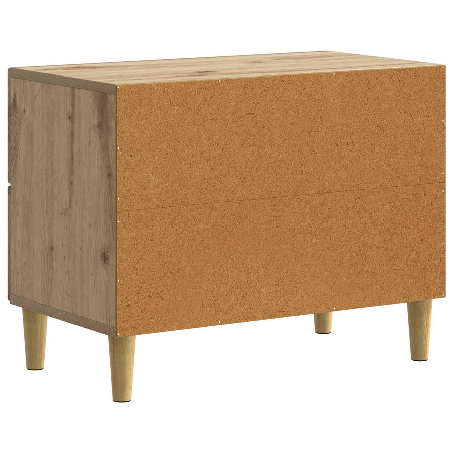 Nachtkastje Artisanaal eiken 62 x 34,5 x 48 cm Bewerkt hout