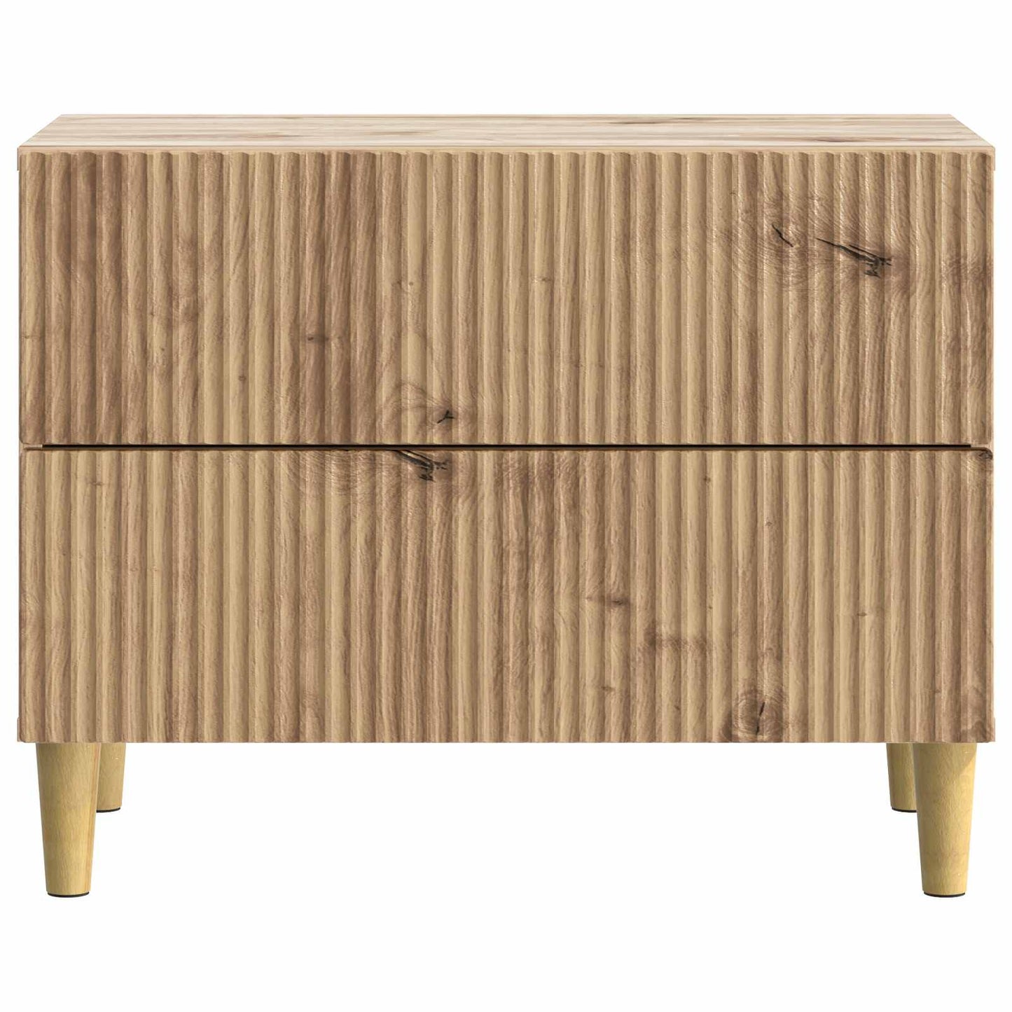 Nachtkastje Artisanaal eiken 62 x 34,5 x 48 cm Bewerkt hout