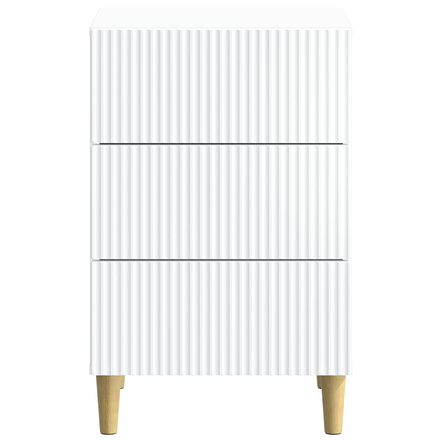 Nachtkastje met lade Wit 43 x 41 x 66,5 cm Bewerkt hout