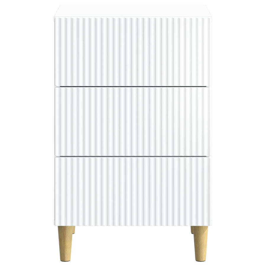 Nachtkastje met lade Wit 43 x 41 x 66,5 cm Bewerkt hout
