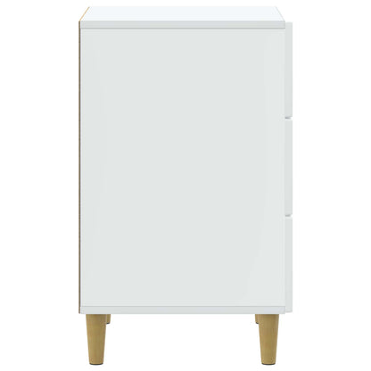 Nachtkastje met lade Wit 43 x 41 x 66,5 cm Bewerkt hout