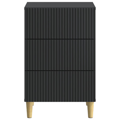 Nachtkastje met lade Zwart 43 x 41 x 66,5 cm Bewerkt hout
