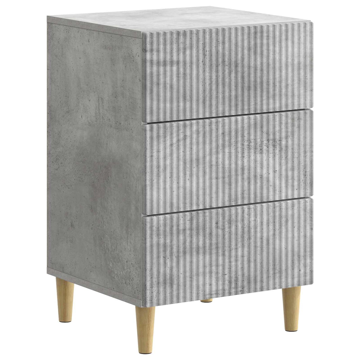 Nachtkastje met lade Betongrijs 43 x 41 x 66,5 cm Bewerkt hout
