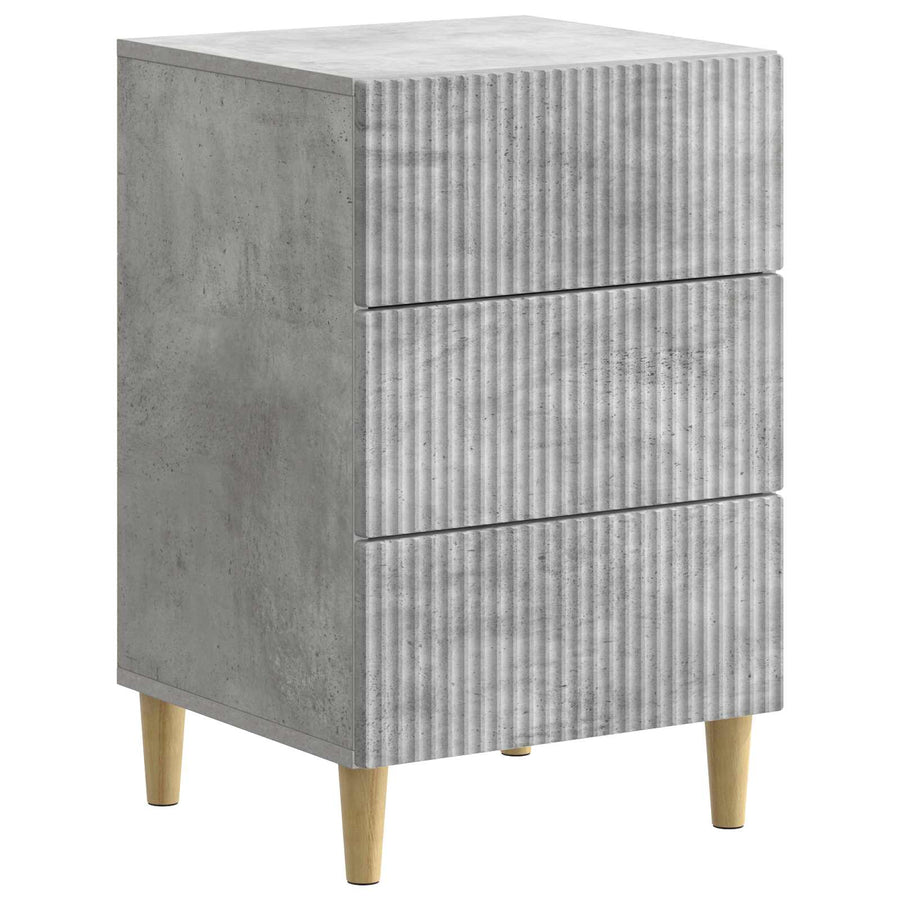Nachtkastje met lade Betongrijs 43 x 41 x 66,5 cm Bewerkt hout