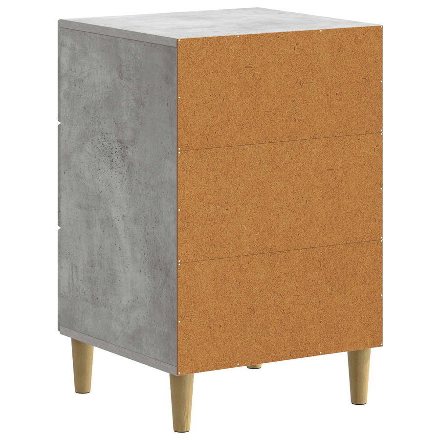 Nachtkastje met lade Betongrijs 43 x 41 x 66,5 cm Bewerkt hout
