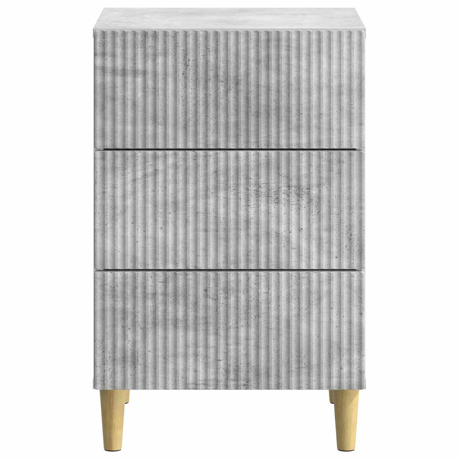 Nachtkastje met lade Betongrijs 43 x 41 x 66,5 cm Bewerkt hout