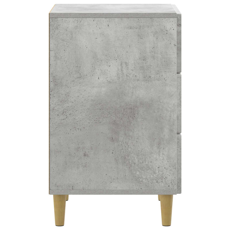 Nachtkastje met lade Betongrijs 43 x 41 x 66,5 cm Bewerkt hout