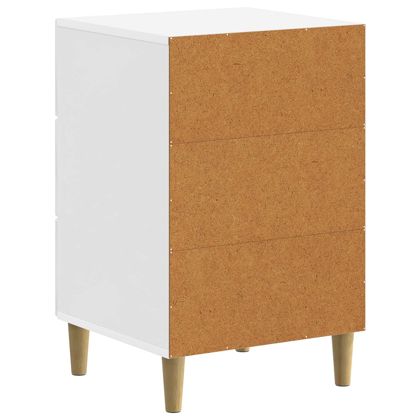 Nachtkastje Hoogglans Wit 43 x 41 x 66,5 cm Bewerkt hout