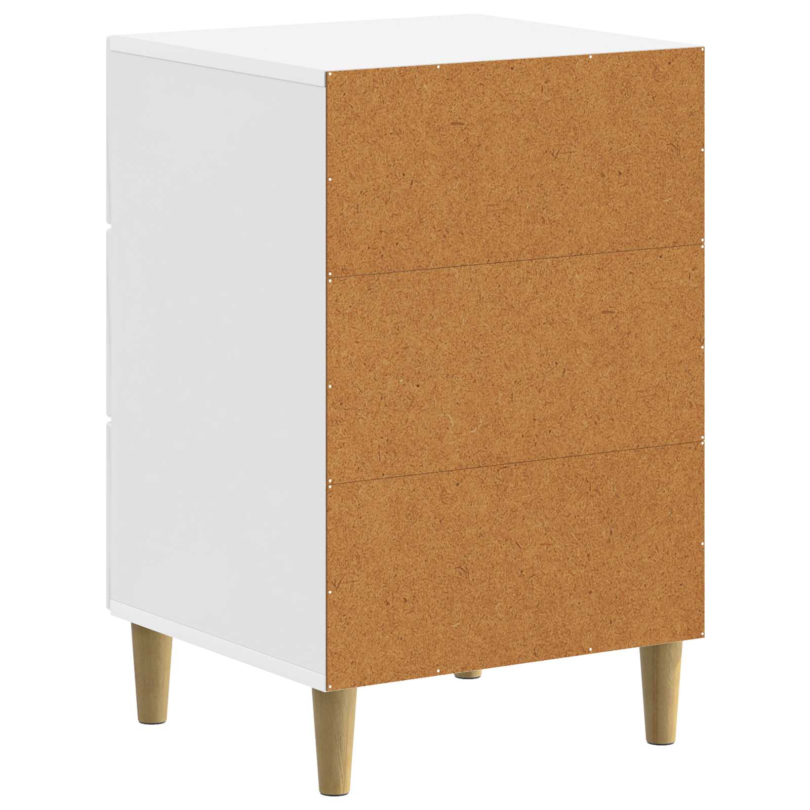 Nachtkastje Hoogglans Wit 43 x 41 x 66,5 cm Bewerkt hout