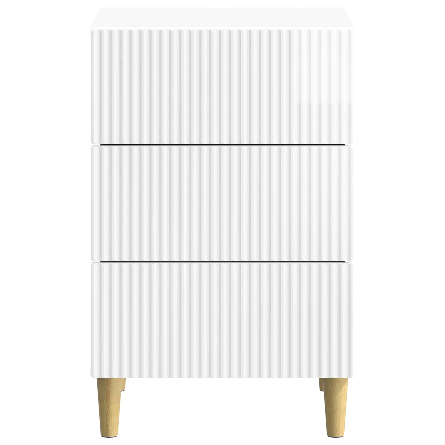 Nachtkastje Hoogglans Wit 43 x 41 x 66,5 cm Bewerkt hout