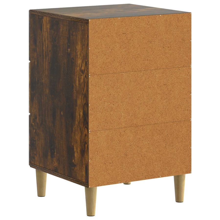 Nachtkastje Gerookt eiken 43 x 41 x 66,5 cm Bewerkt hout